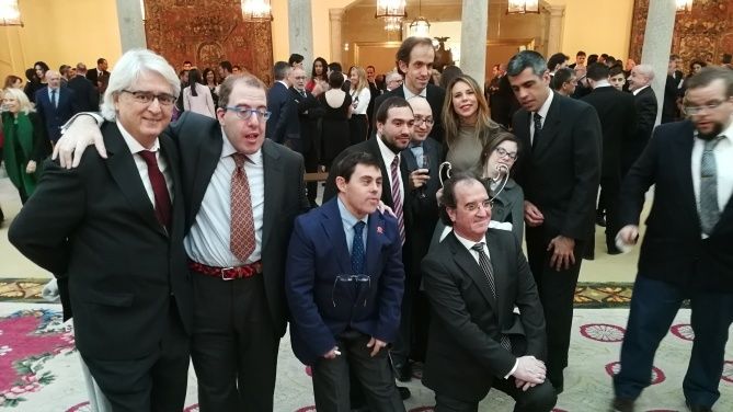 Foto: Los protagonistas, junto a Antonio Aguiar, director de IUSPORT (izquierda), el pasado jueves tras los Premios Nacionales del Deporte