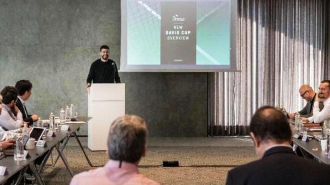 Copa Davis: Gerard Piqué, durante la presentación del nuevo acuerdo con la ITF @3gerardpique Copa Davis: Gerard Piqué, durante la presentación del nuevo acuerdo con la ITF @3gerardpique