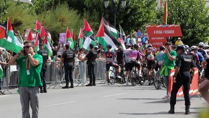 La Plataforma pro-Palestina rechaza las sanciones por La Vuelta en Valladolid
