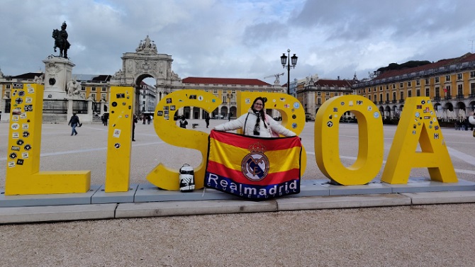 Llegar a Lisboa para apoyar al Real Madrid, toda una