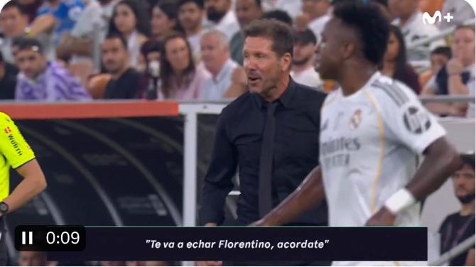 Vinícius a Simeone, sobre el rifirrafe en el que se mofa de él: