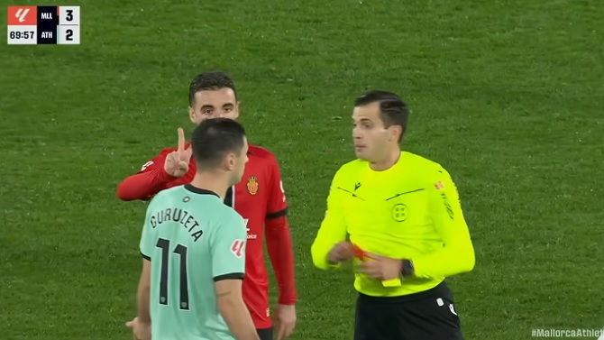 Guruzeta fue expulsado por mostrar 