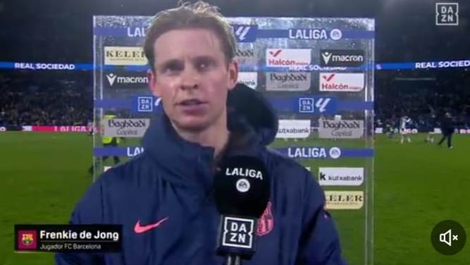 Frenkie de Jong, tras caer ante la Real: 