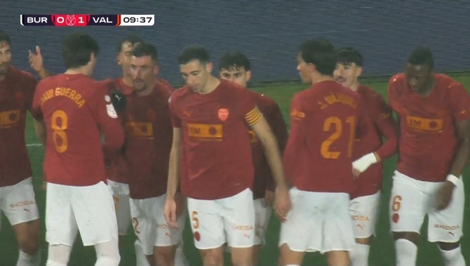 El Burgos denuncia alineación indebida de Sadiq en el partido de Copa ante el Valencia