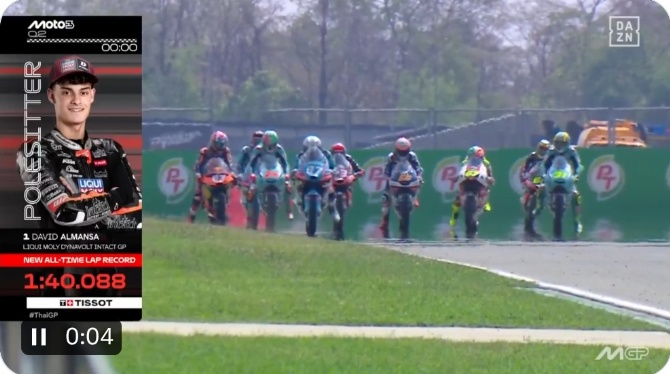 David Almansa se asegura la pole en Moto3 con un 'Top 4' español en el GP de Tailandia