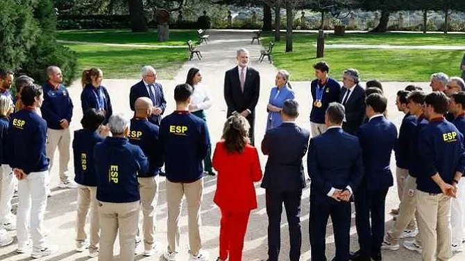 Los Reyes y Pedro Sánchez reciben a los deportistas de Milán-Cortina: 