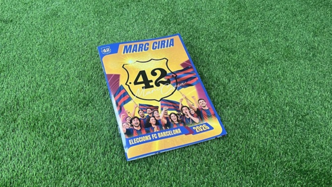 El precandidato al Barça Marc Ciria presentará sus 42 propuestas a modo de álbum de cromos