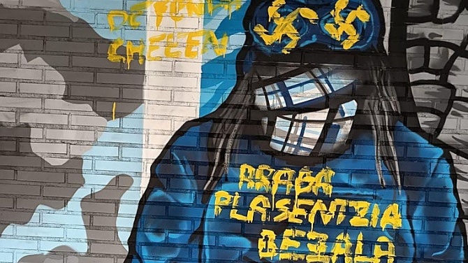 Vandalizan los murales del estadio de Mendizorroza, del club deportivo Alavés