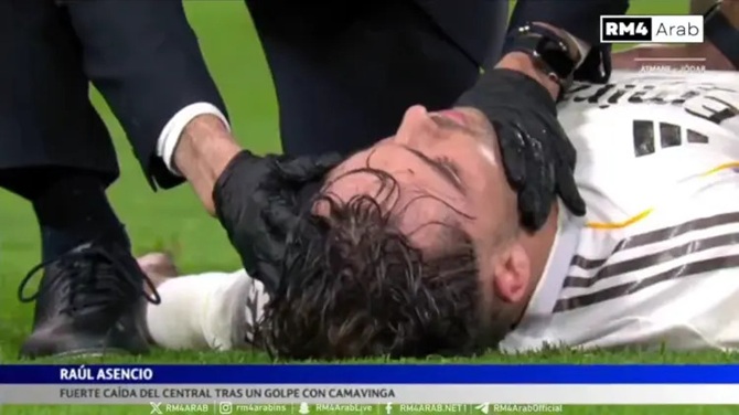 Las pruebas realizadas a Raúl Asencio descartan que sufra lesión en la zona cervical