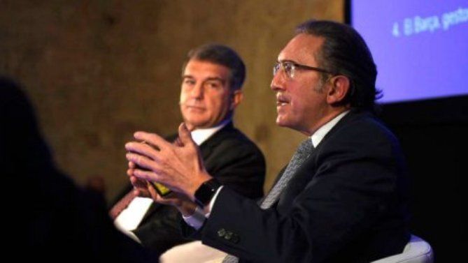 Laporta con el dimisionario GIr&oacute;