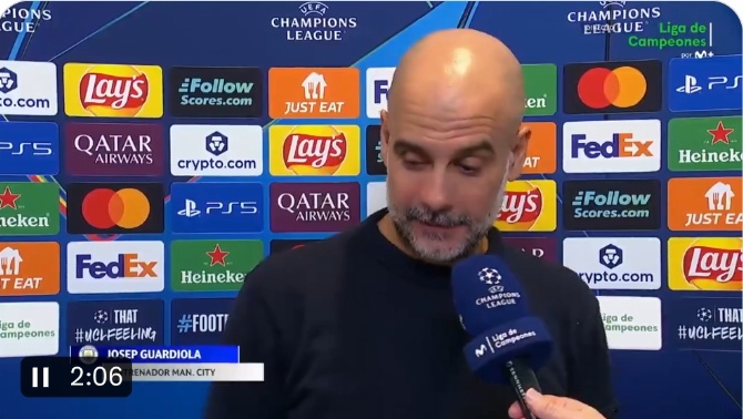 Guardiola, tras caer ante el Madrid: ''Tres veces que llegan en la primera parte y tres goles''
