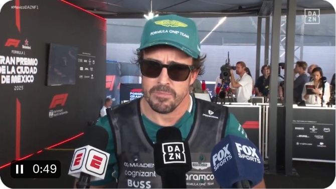 Alonso, sobre las vibraciones: 