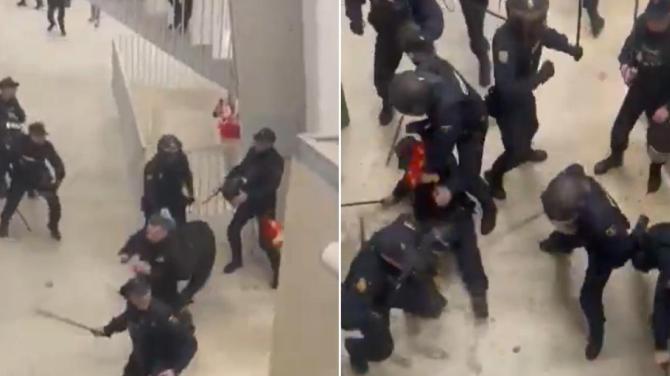 La Delegada del Gobierno defiende la actuación de la Policía en El Sadar