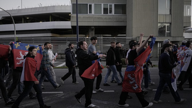 Tres detenidos más por los altercados previos al partido entre el Celta y el Lyon