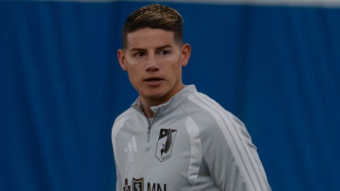 James Rodríguez se reincorpora al Minnesota tras superar un cuadro de deshidratación