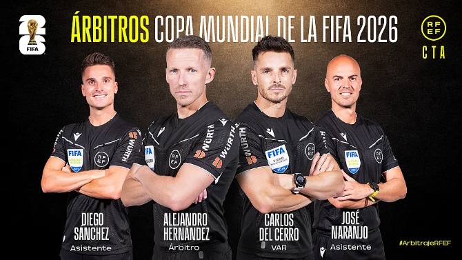La FIFA designa a Hernández Hernández y Del Cerro Grande para arbitrar en el Mundial