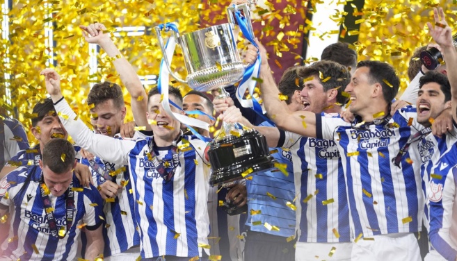La Real Sociedad, campeón de la Copa del Rey tras vencer al Atlético de Madrid en los penaltis