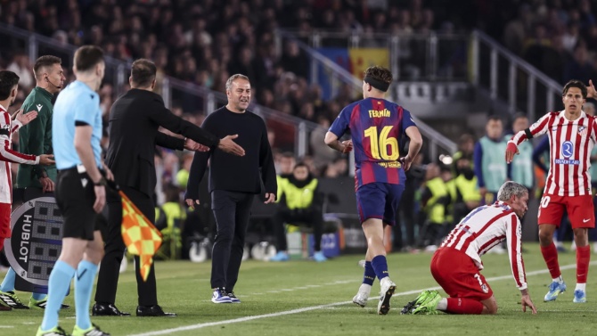 Hansi Flick, molesto: 