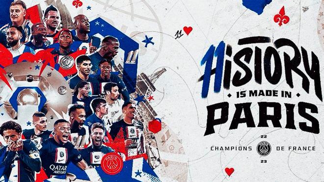 El PSG, campe&oacute;n de la Ligue 1 2022/2023 | @PSG_espanol