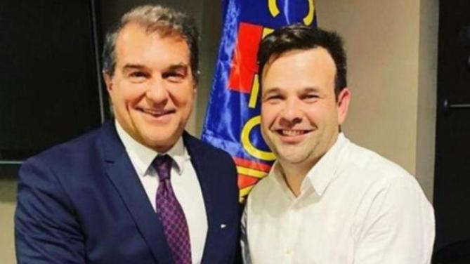 Joan Laporta y Jos&eacute; El&iacute;as, de Audax / TWITTER