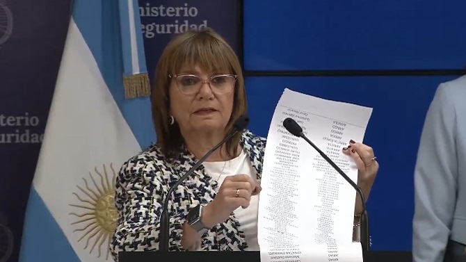 F: Captura v&iacute;deo @MinSeguridad_Ar