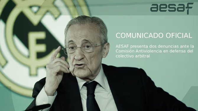 El sindicato de árbitros AESAF denuncia también a Real Madrid TV y al club Real Madrid