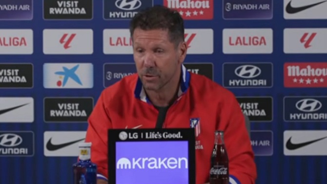 Simeone: “No iremos a buscar otro Griezmann, porque no habrá otro igual a él”