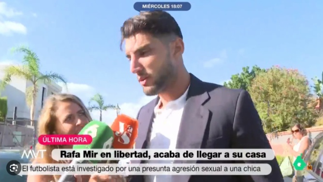 El futbolista Rafa Mir será juzgado el jueves en València por agresión sexual y lesiones