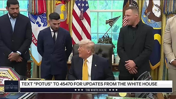 Trump presenta con Topuria la velada de combates UFC en la Casa Blanca del 14 de junio