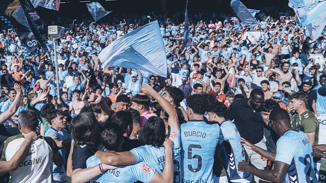 El filial del Celta golea a la Ponferradina y logra un histórico ascenso a Segunda