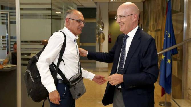 Andreu Camps y González Cueto, que representaron a la RFEF en el acuerdo // Foto: diario AS Andreu Camps y González Cueto, que representaron a la RFEF en el acuerdo // Foto: diario AS