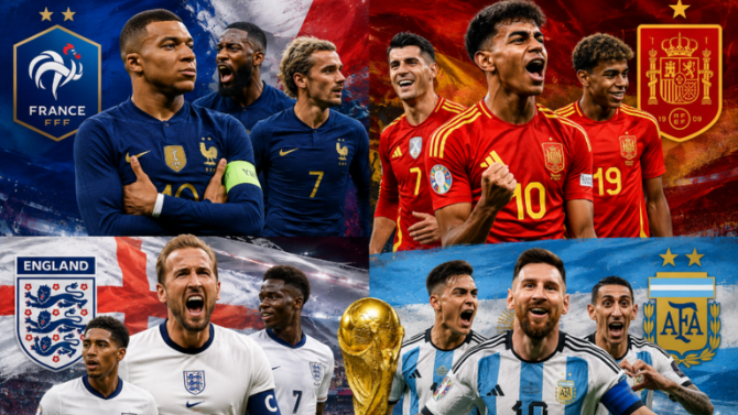 Francia, España, Inglaterra y Argentina; 4 campeones en semifinales por 3° vez en la historia