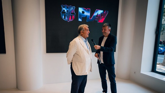 Laporta presenta la nueva plataforma audiovisual del Barcelona, Barça Play