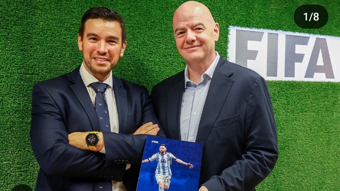 Infantino con Emilio Garc&iacute;a Silvero