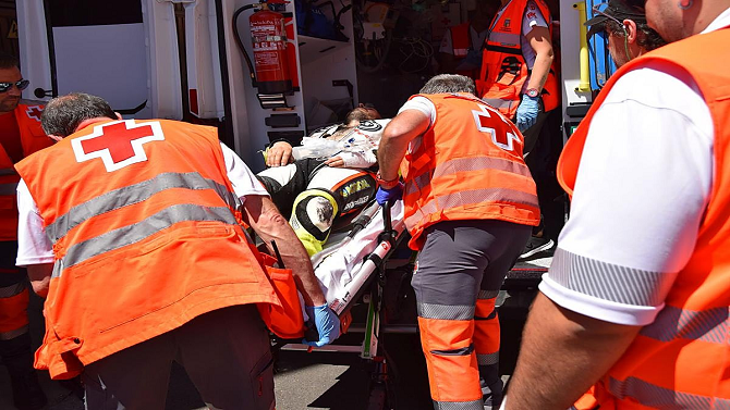 Herido uno de los pilotos del Premio de Velocidad de La Bañeza tras salirse del circuito