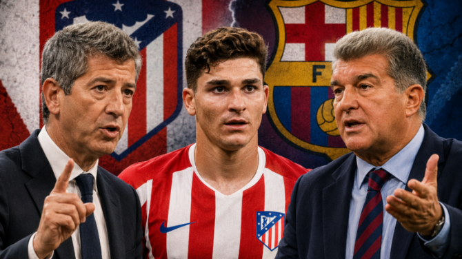 Atlético - Barça, tensión total por Julián Alvarez tras las declaraciones de Gil Marín y Yuste