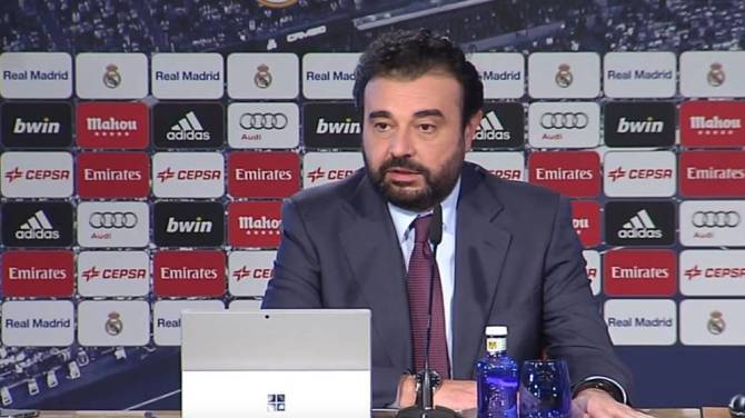 Jos&eacute;  &Aacute;ngel S&aacute;nchez, director general del Real Madrid