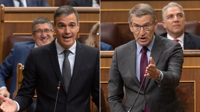 Rifirrafe de Sánchez y Feijóo en el Congreso a cuenta de la final del Mundial 2030
