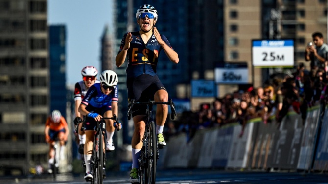 La ciclista española Alejandra Neira, campeona del mundo júnior en el Mundial de Canadá