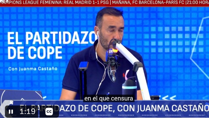 Juanma Castaño pide perdón por comparar RMTV con Gara pero mantiene su crítica al club