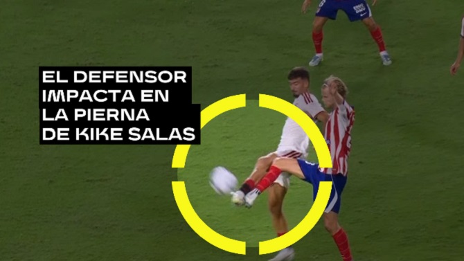 El CTA ve la acción de Hjulmand a Salas como “susceptible de ser sancionada como penalti”