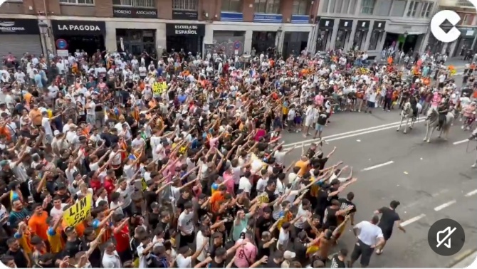Cerca de 2.000 de valencianistas protestan fuera de Mestalla por la gestión y resultados