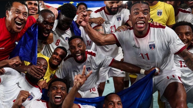 Los futbolistas de Cabo Verde celebran el 3-3 que consiguieron en Libia / FCF