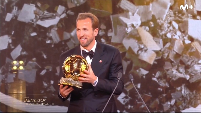 El inglés Harry Kane se hace con el máximo galardón en la gala del Balón de Oro 2026