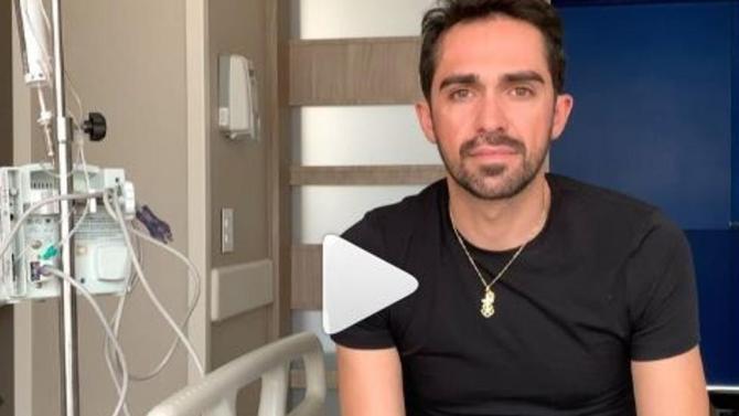 Contador, en el hospital (Instagram)