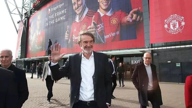 Sir Jim Ratcliffe, en Old Trafford / Foto Manchester United.