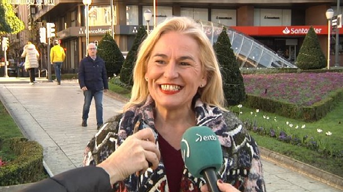 Esther Mart&iacute;nez en Bilbao. Imagen: EITB